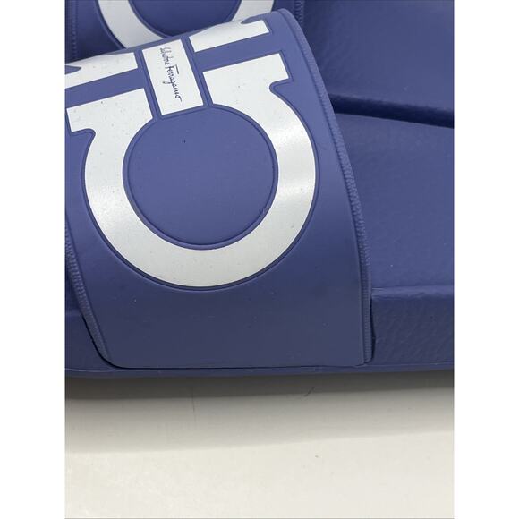 Salvatore Ferragamo Groove II Gancini Sports Pool Slides Purple Women Sz 7.5 US - Picture 11 of 16